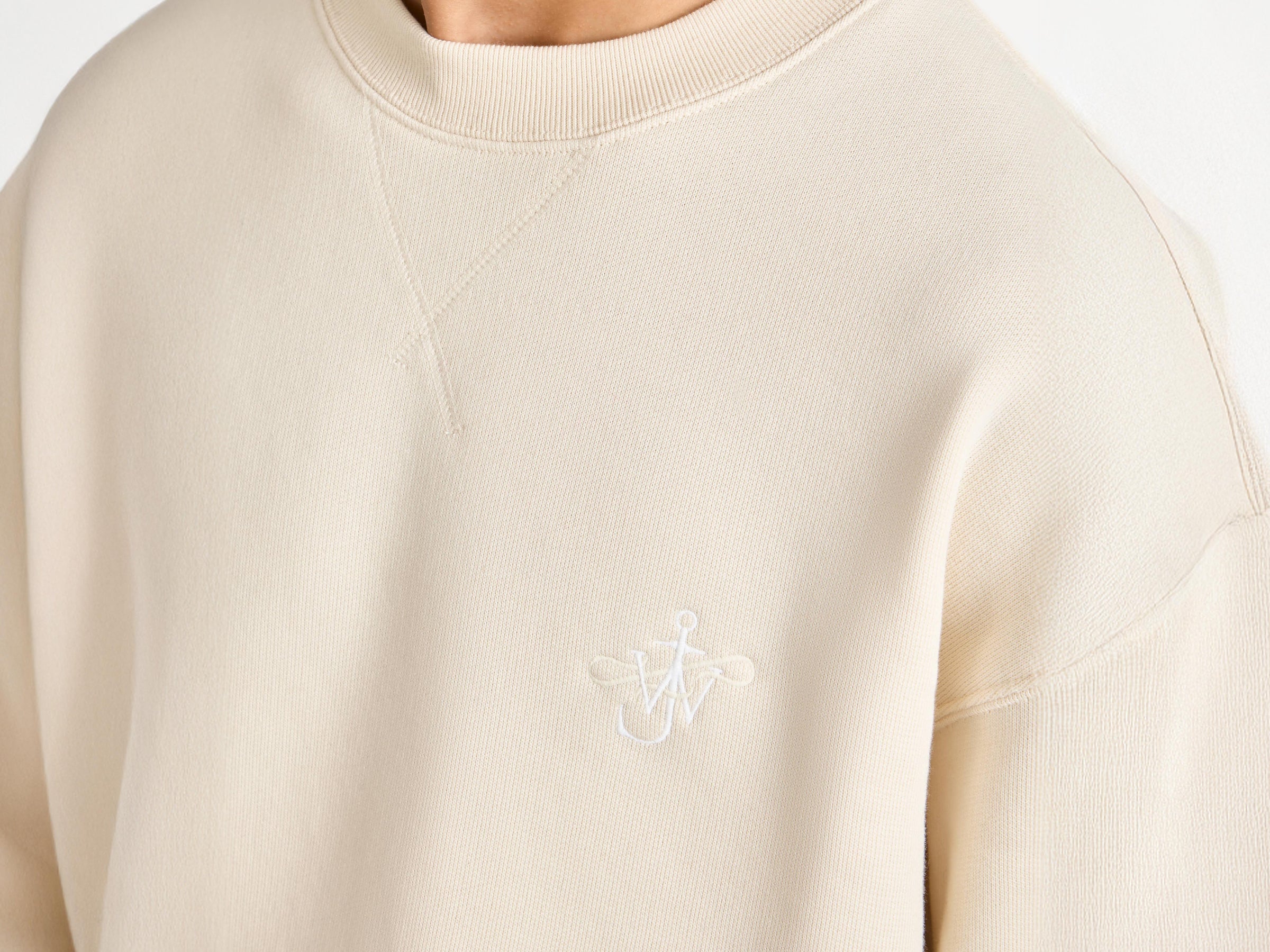 ribbon anchor sweatshirt ecru Model Detail 4