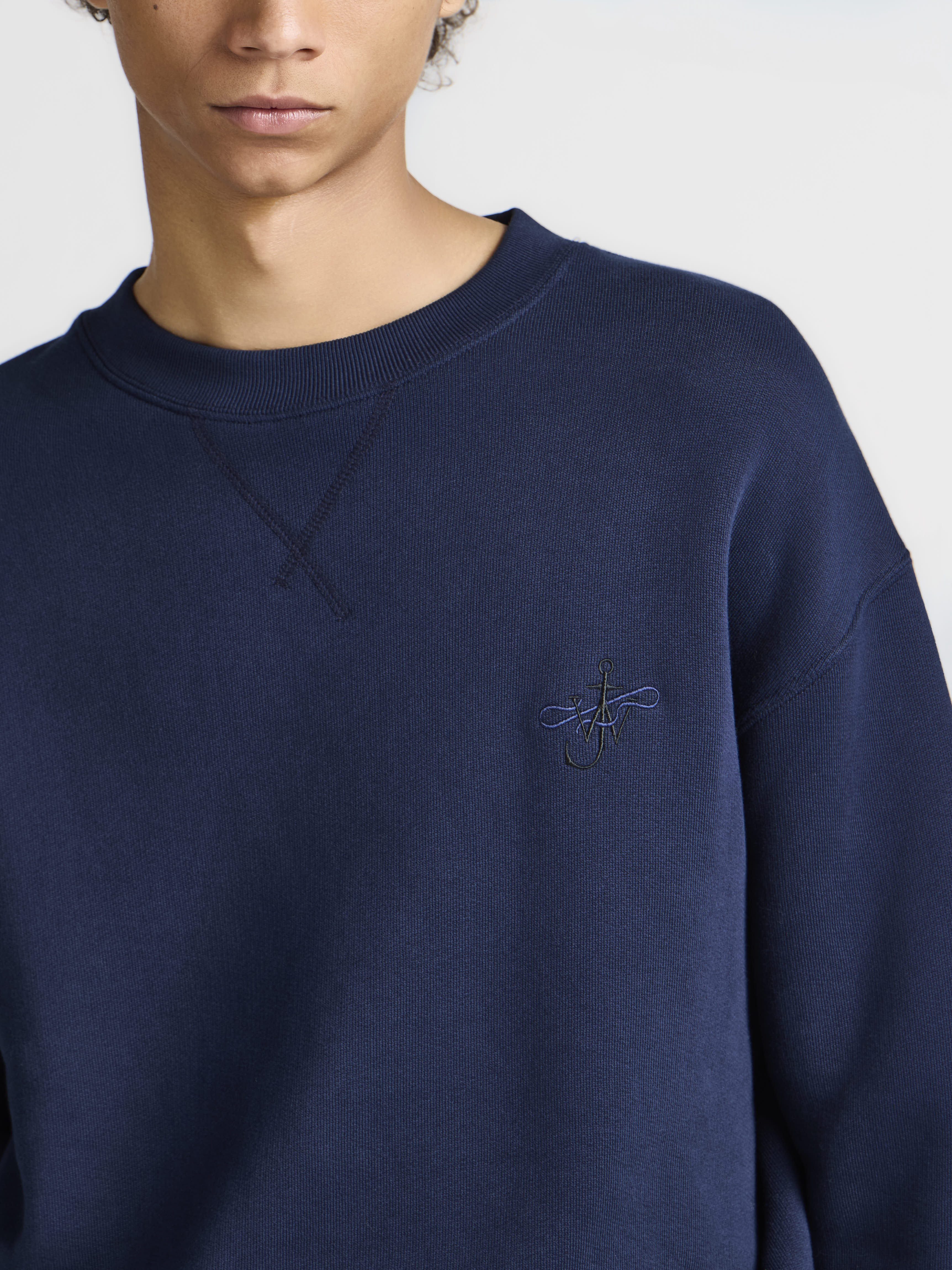 MENS RIBBON ANCHOR SWEATSHIRT IN NAVY in NAVY JW0238PG1905888XXS