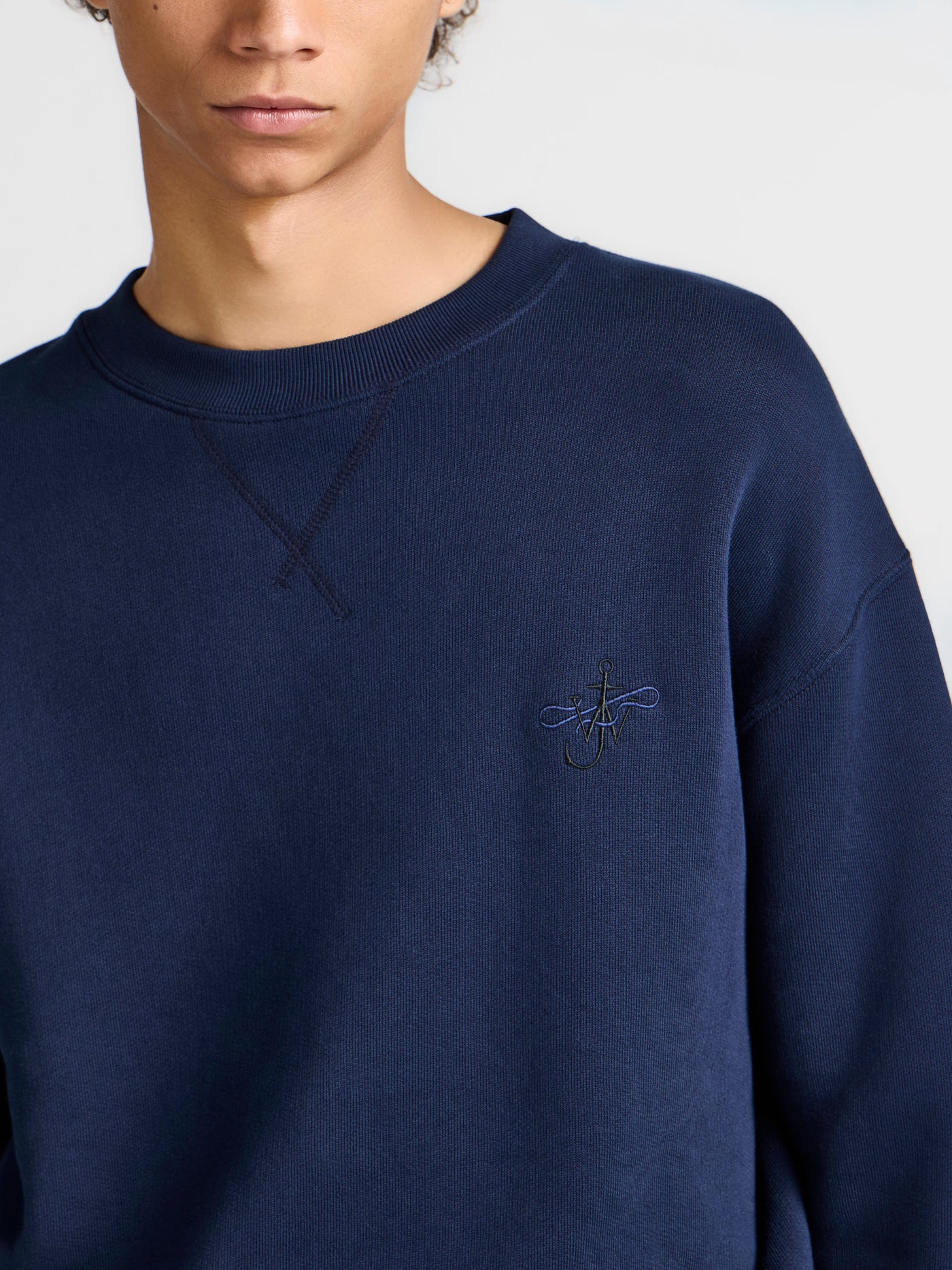 MENS RIBBON ANCHOR SWEATSHIRT IN NAVY