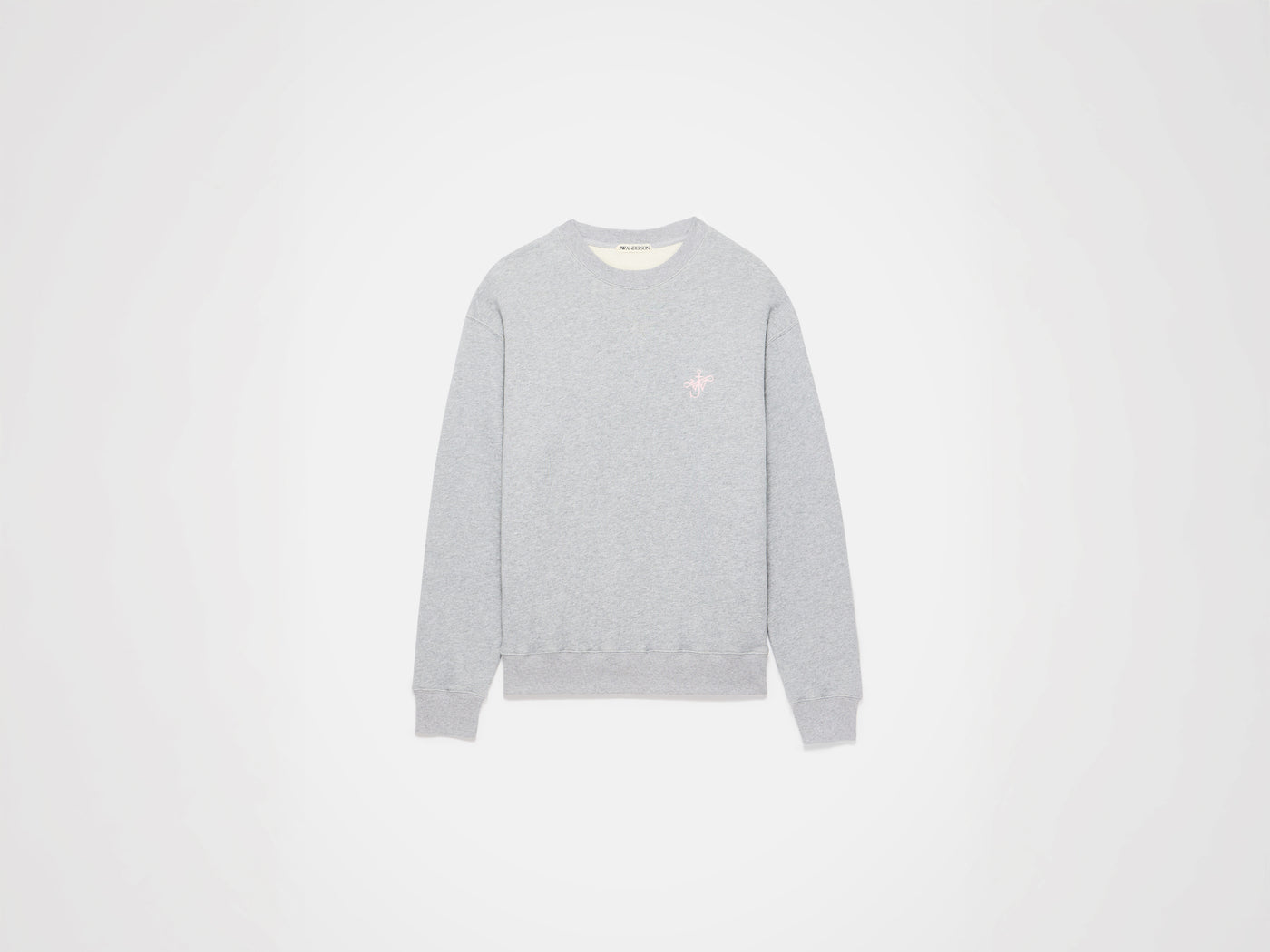 MENS RIBBON ANCHOR SWEATSHIRT IN MID GREY MELANGE