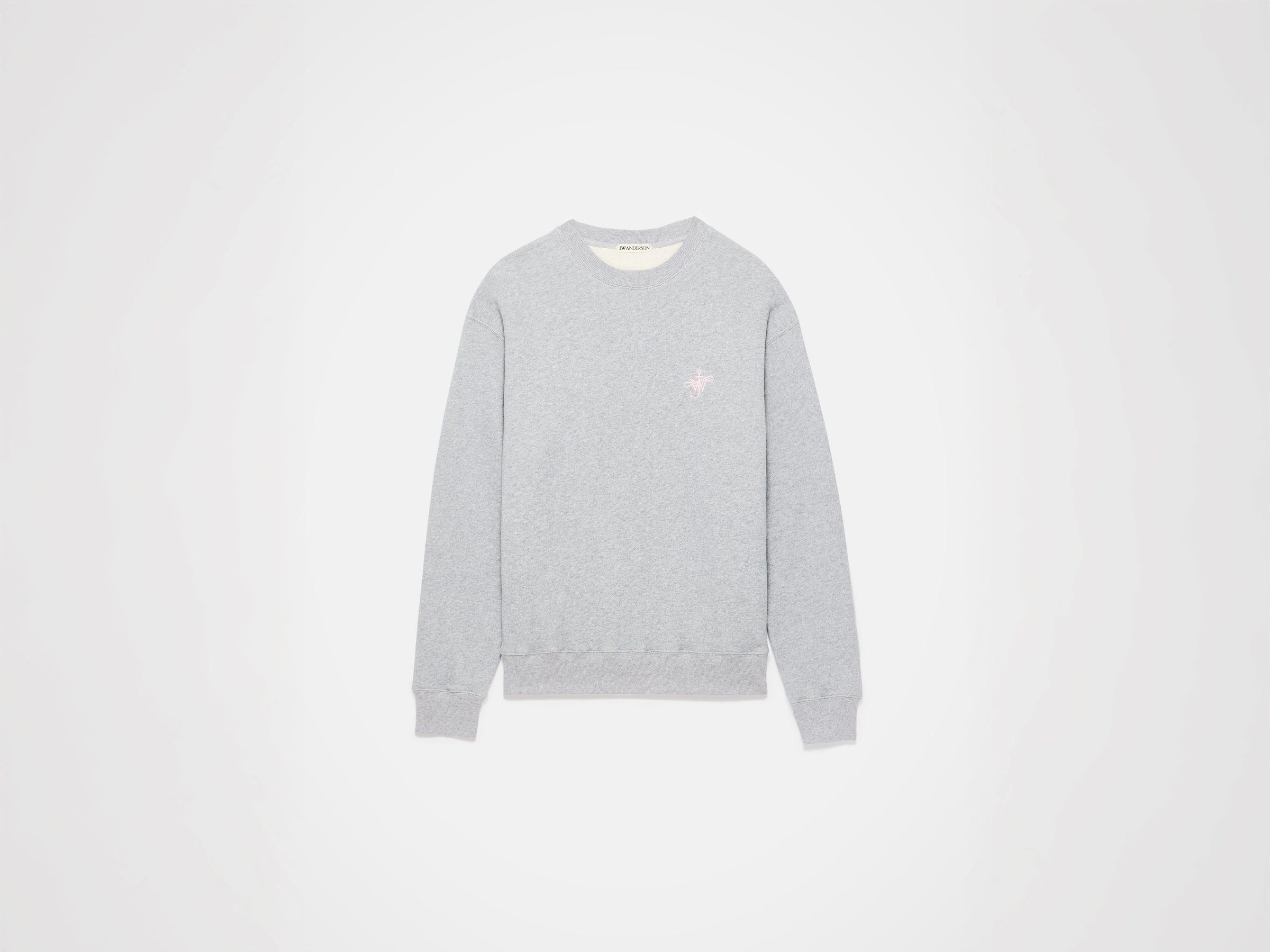 MENS RIBBON ANCHOR SWEATSHIRT IN MID GREY MELANGE