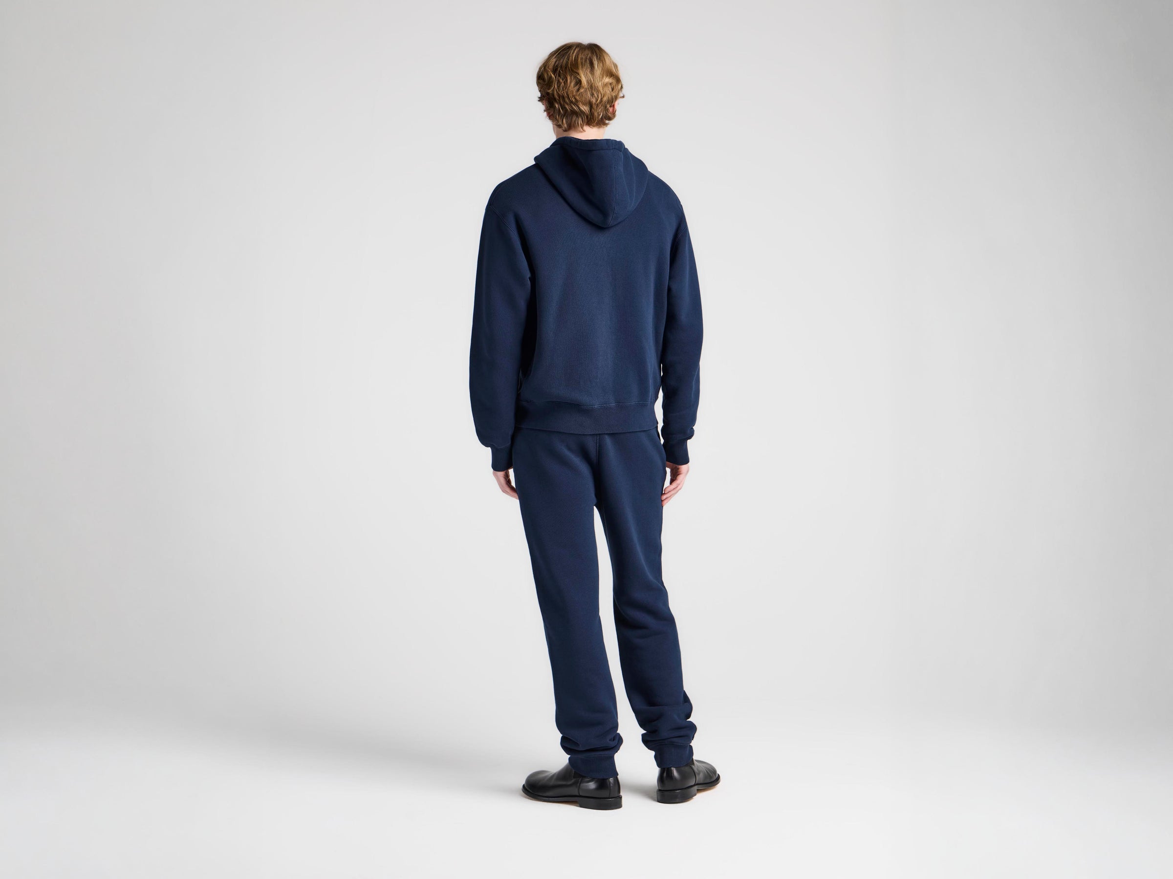 MENS FRONT ZIP HOODIE IN NAVY