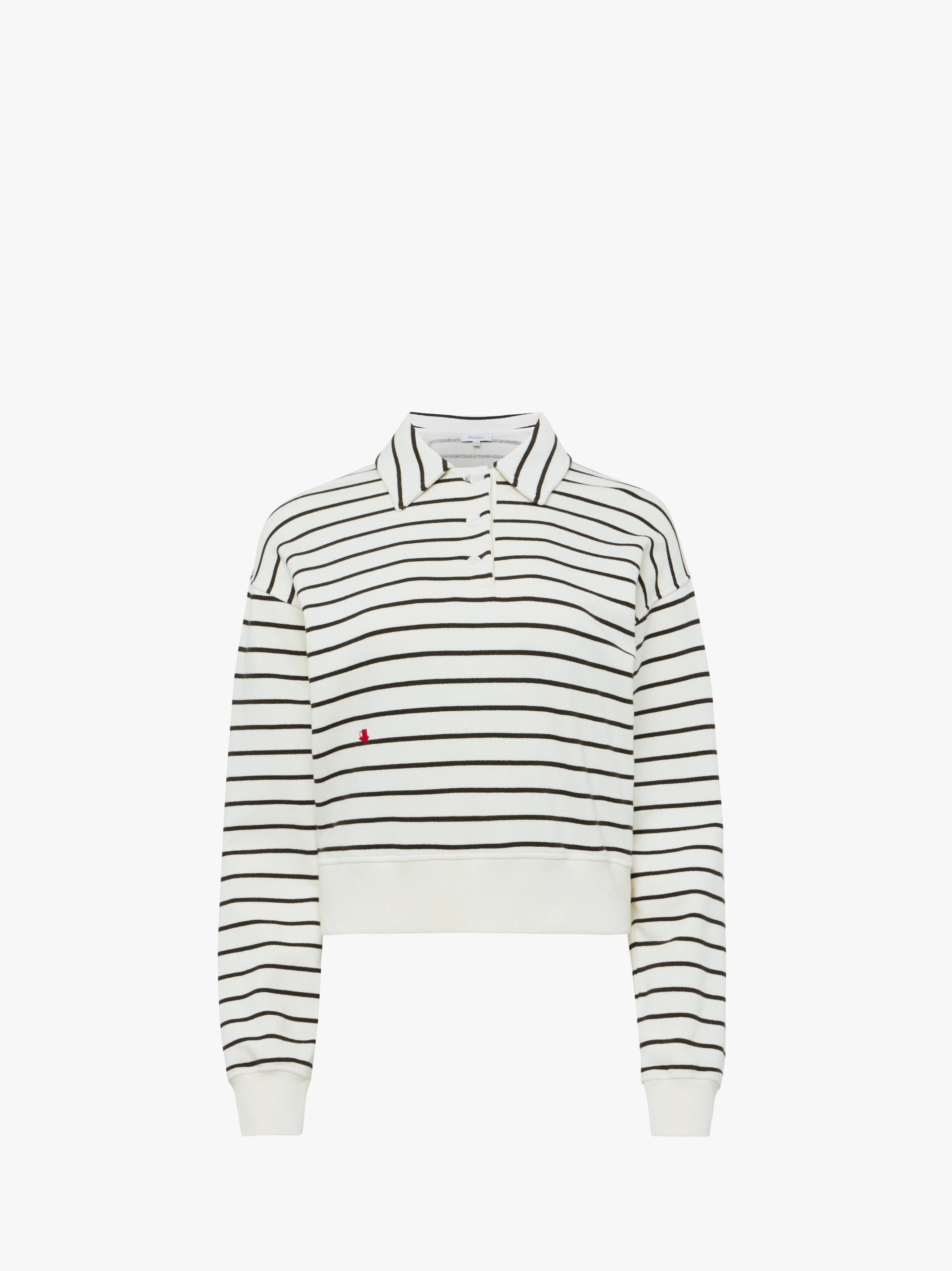 CL_POLO SWEATSHIRT - OFF WHITE/BROWN_JW0243PG1857