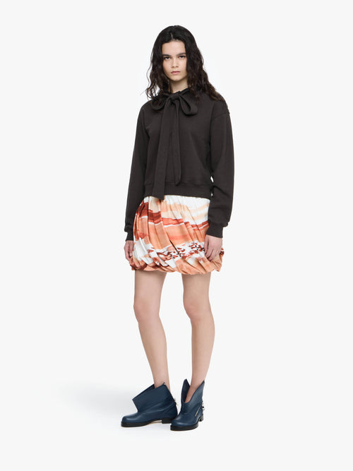 TIED BOW HOODIE
