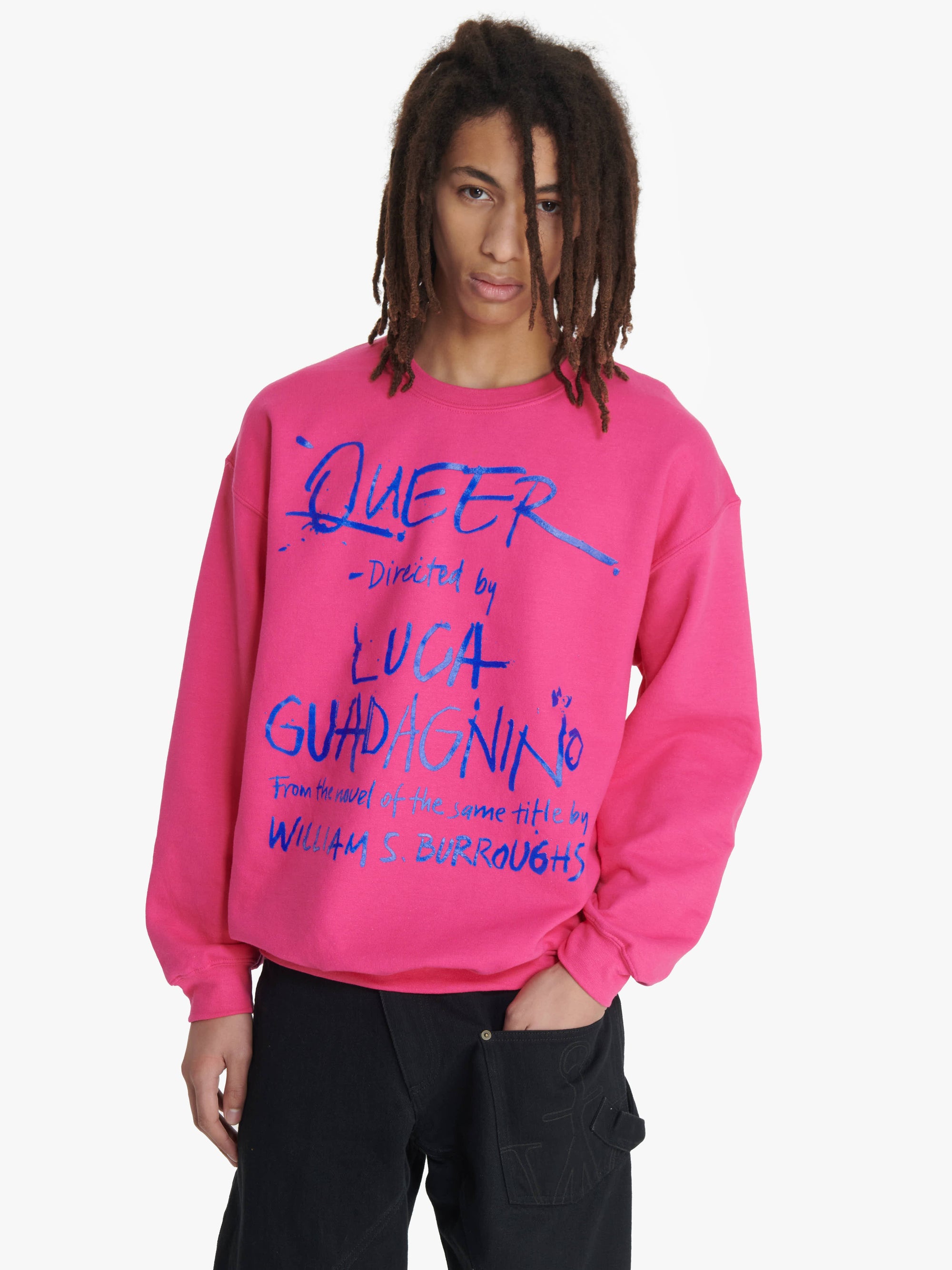 JW ANDERSON X QUEER SWEATSHIRT WITH TEXT PRINT