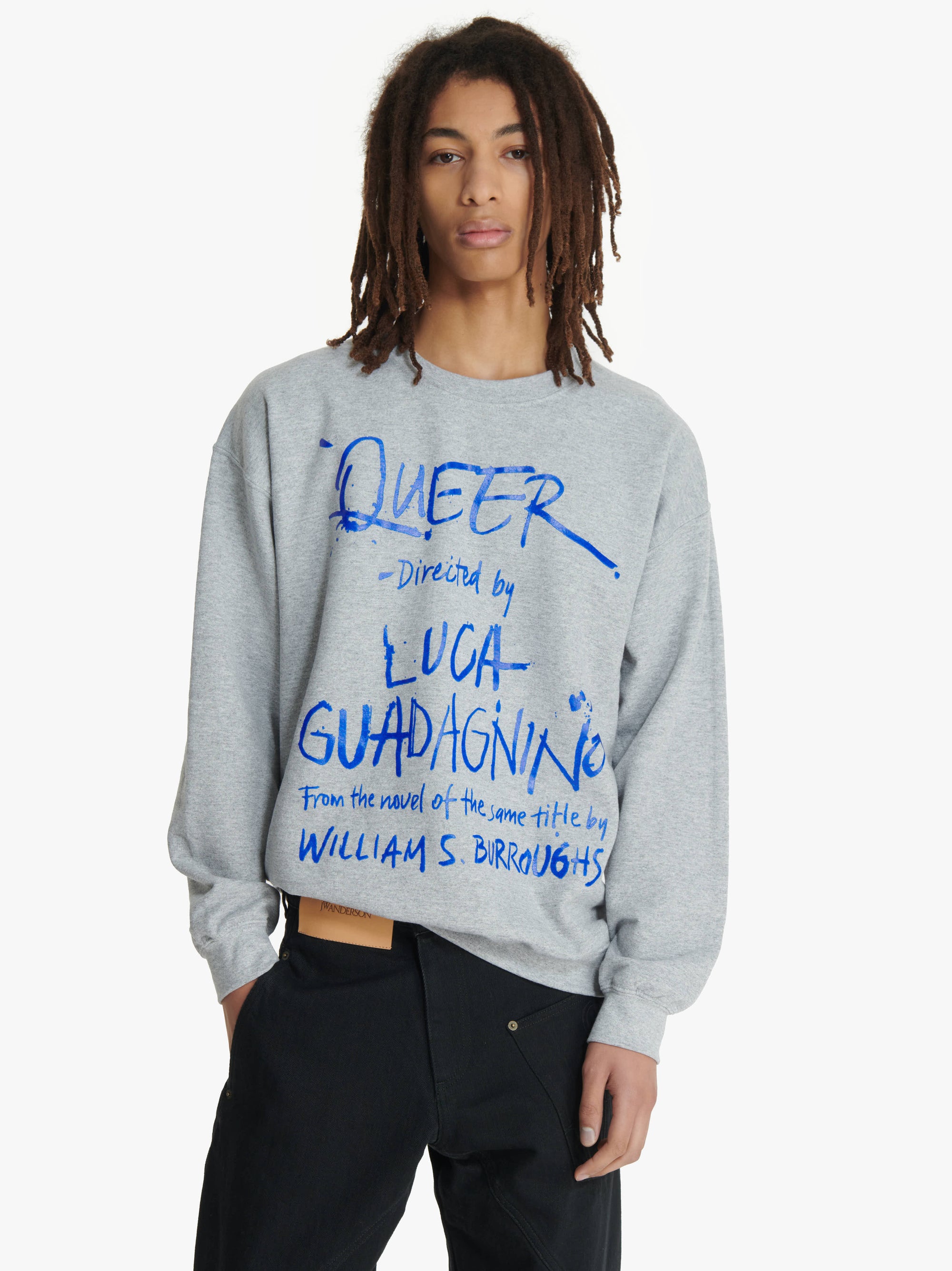 JW ANDERSON X QUEER SWEATSHIRT WITH TEXT PRINT