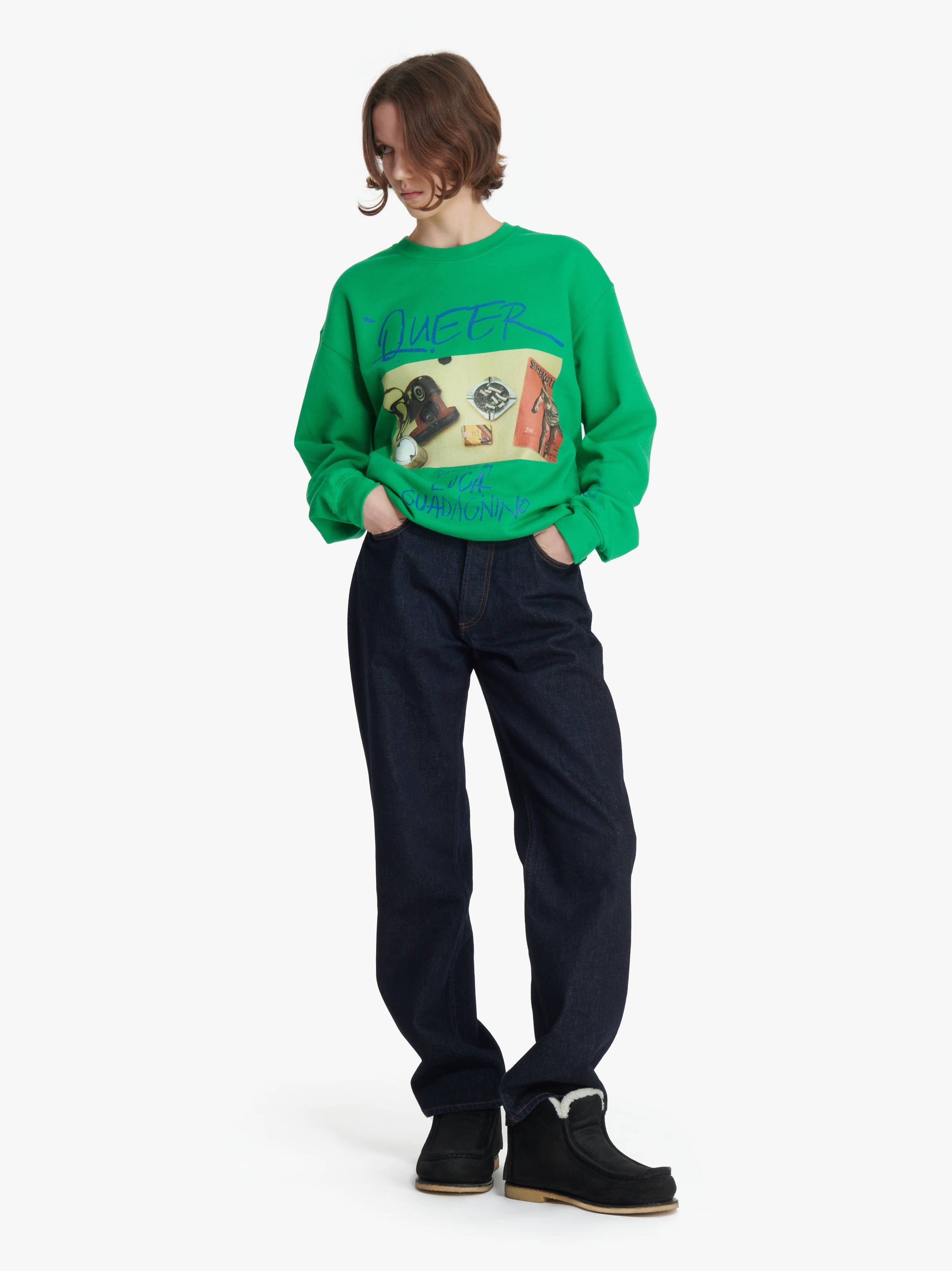 JW ANDERSON X QUEER SWEATSHIRT WITH PHOTO PRINT