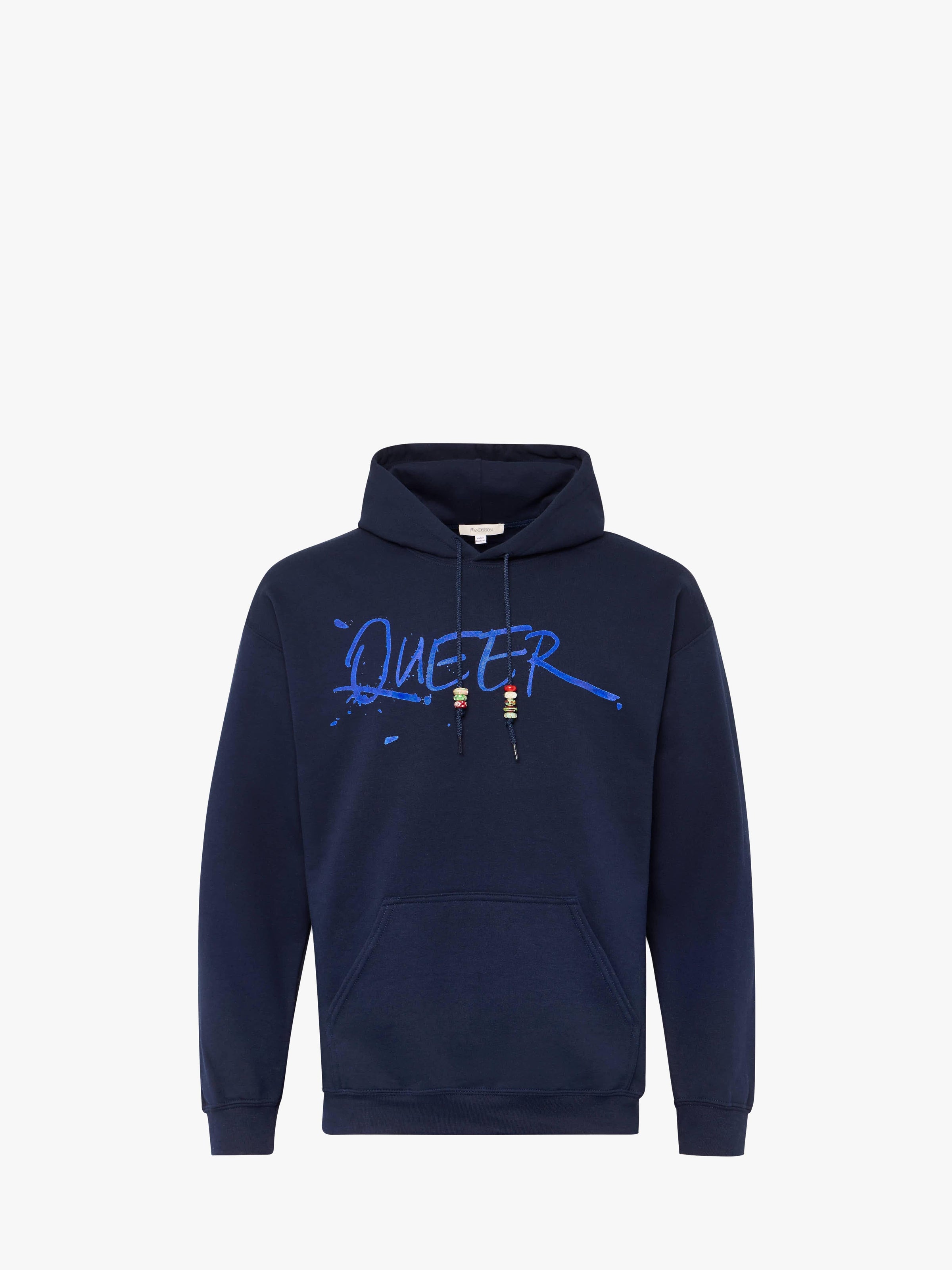 CL_QUEER TEXT HOODIE - NAVY_JW0252PG1829