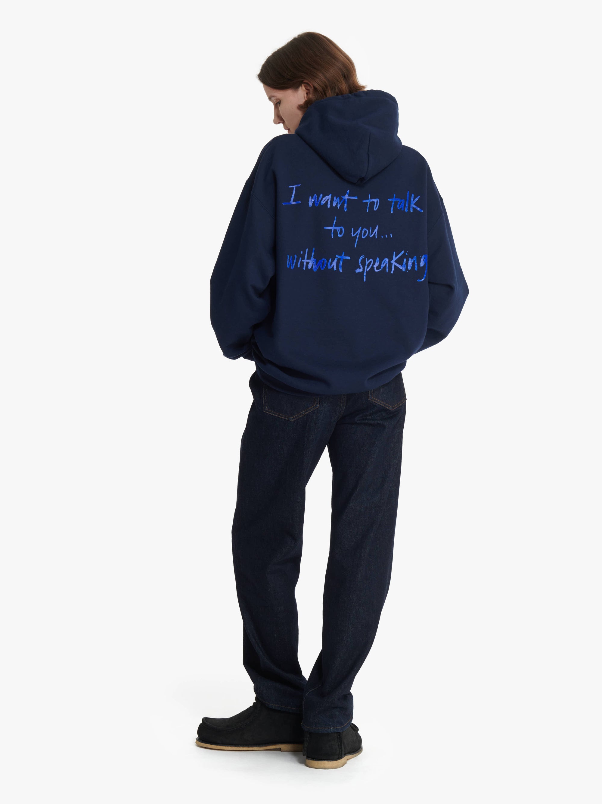 JW ANDERSON X QUEER HOODIE WITH TEXT PRINT