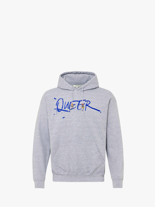 JW ANDERSON X QUEER HOODIE WITH TEXT PRINT