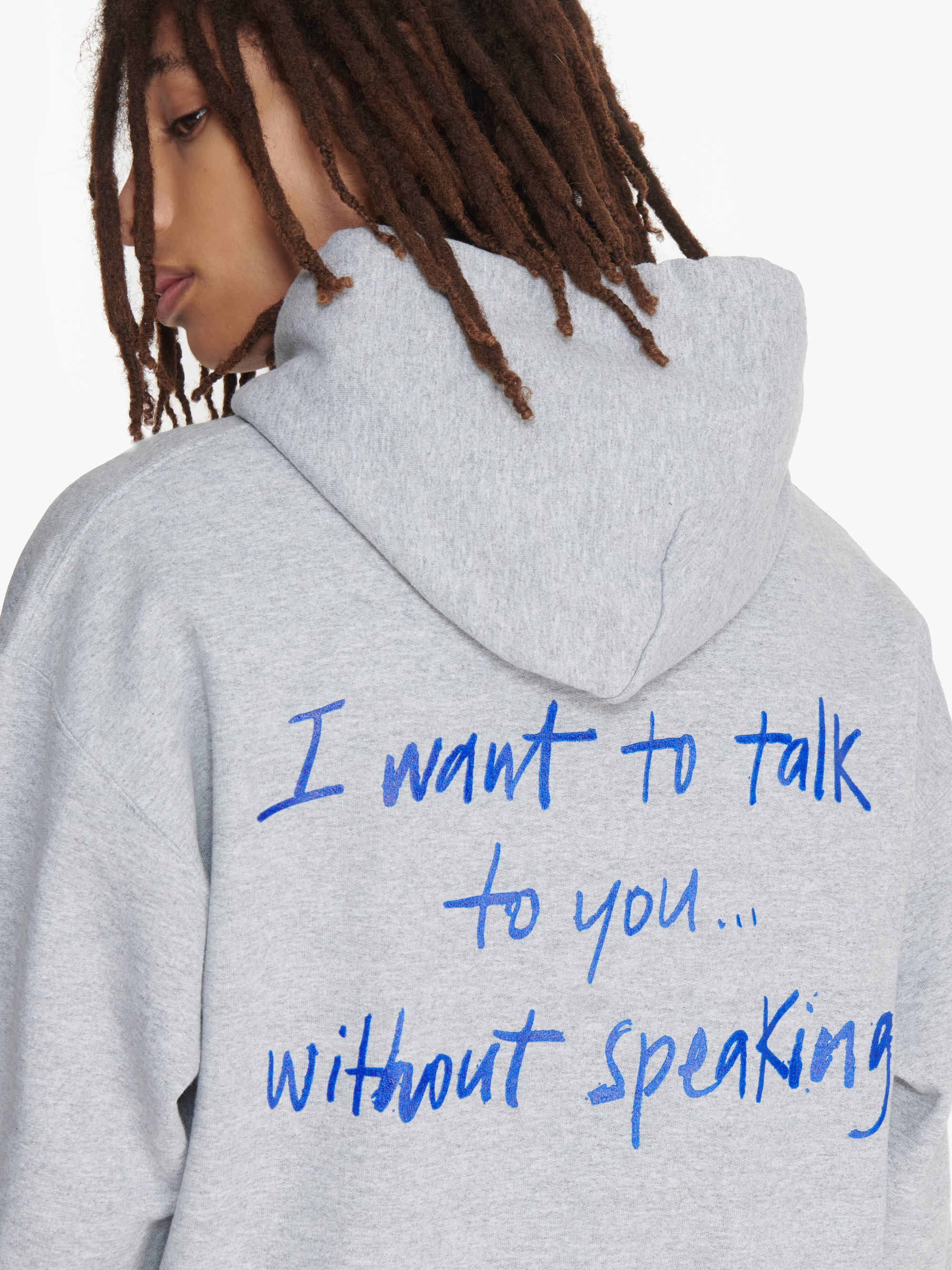 JW ANDERSON X QUEER HOODIE WITH TEXT PRINT