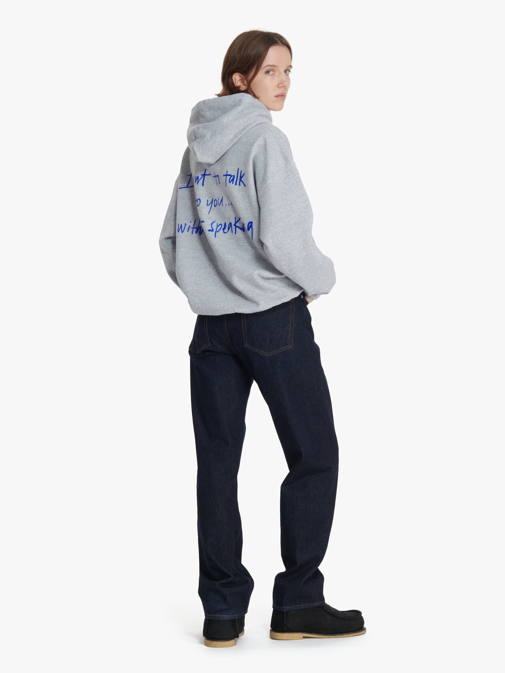 JW ANDERSON X QUEER HOODIE WITH TEXT PRINT