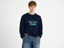 anonymous trade sweatshirt navy Model Detail 1
