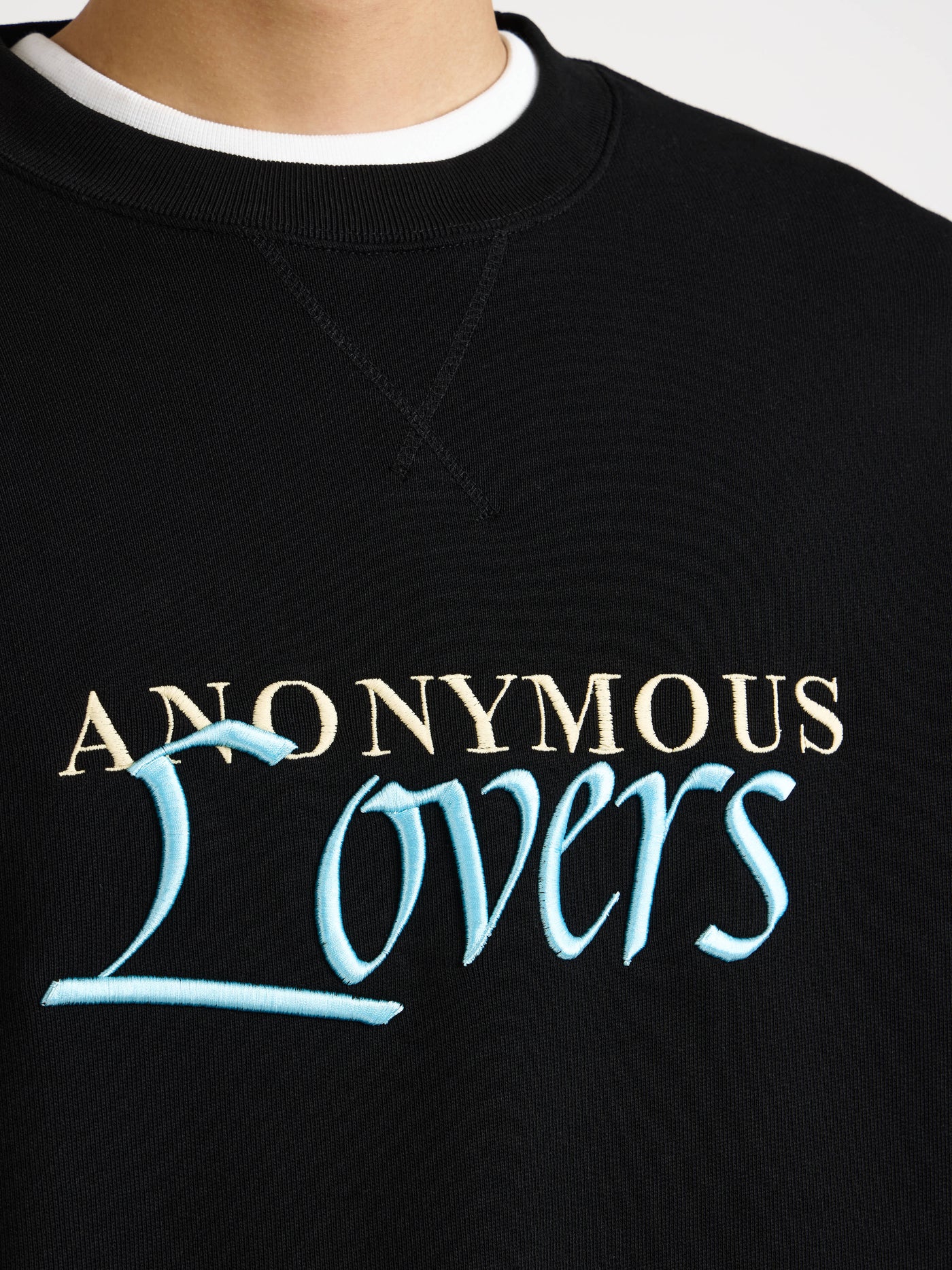 anonymous lovers sweatshirt washed black 1 Model Detail 8