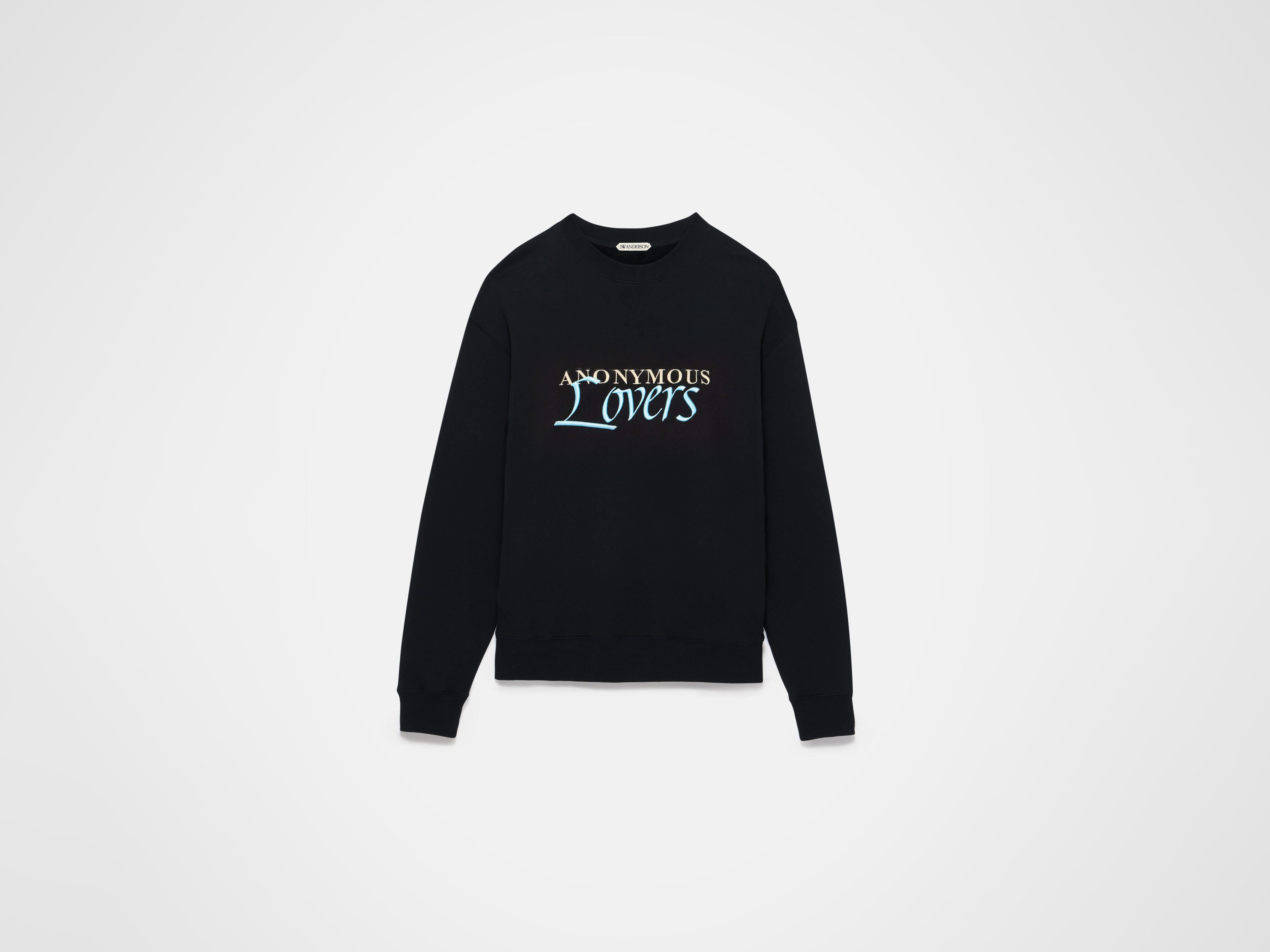 MENS 'ANONYMOUS LOVERS' SWEATSHIRT IN WASHED BLACK in WASHED BLACK