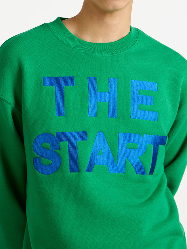 the start sweatshirt bright green Model Detail 1