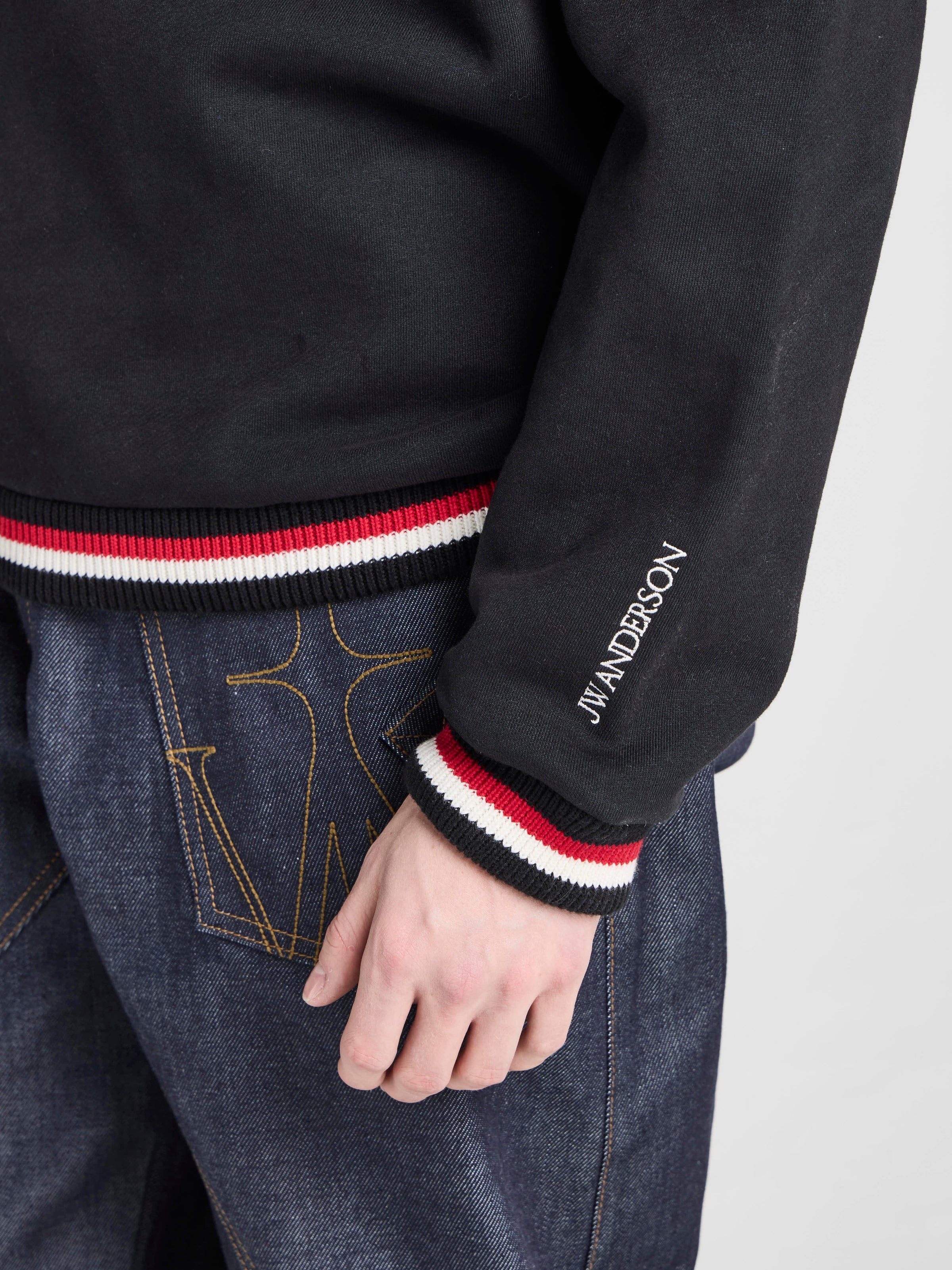 Unisex JW ANDERSON X GUINNESS CREWNECK SWEATSHIRT IN BLACK