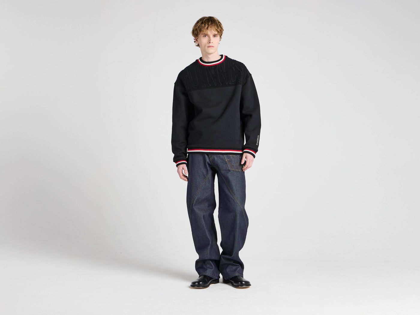 Unisex JW ANDERSON X GUINNESS CREWNECK SWEATSHIRT IN BLACK