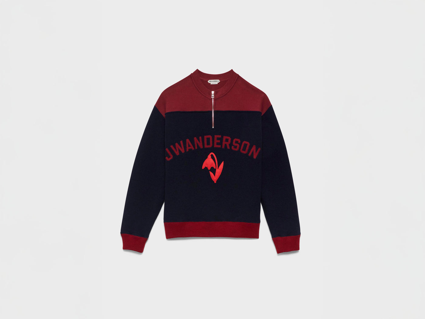 MENS HALF ZIP SWEATSHIRT IN NAVY MELANGE