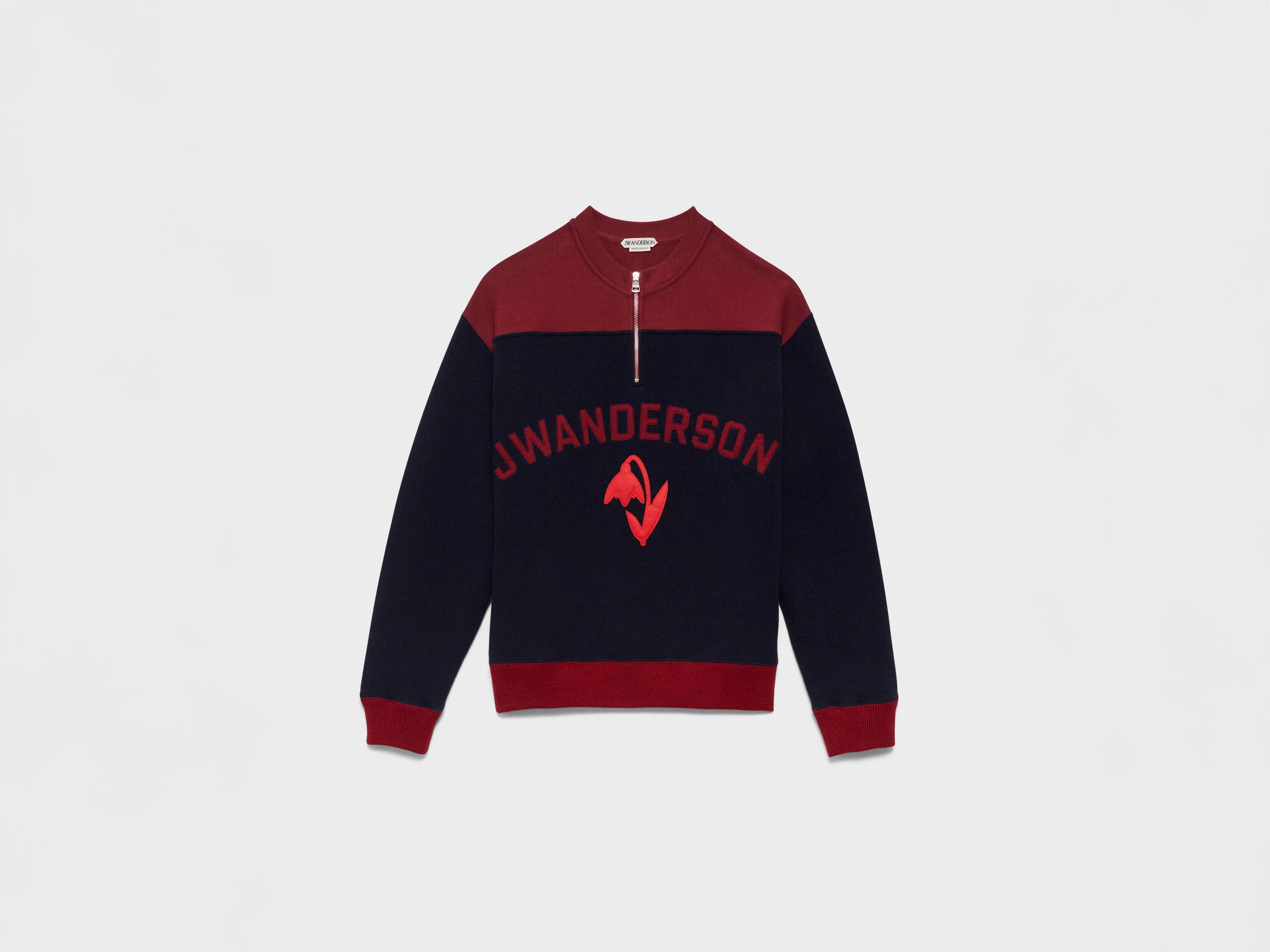 MENS HALF ZIP SWEATSHIRT IN NAVY MELANGE
