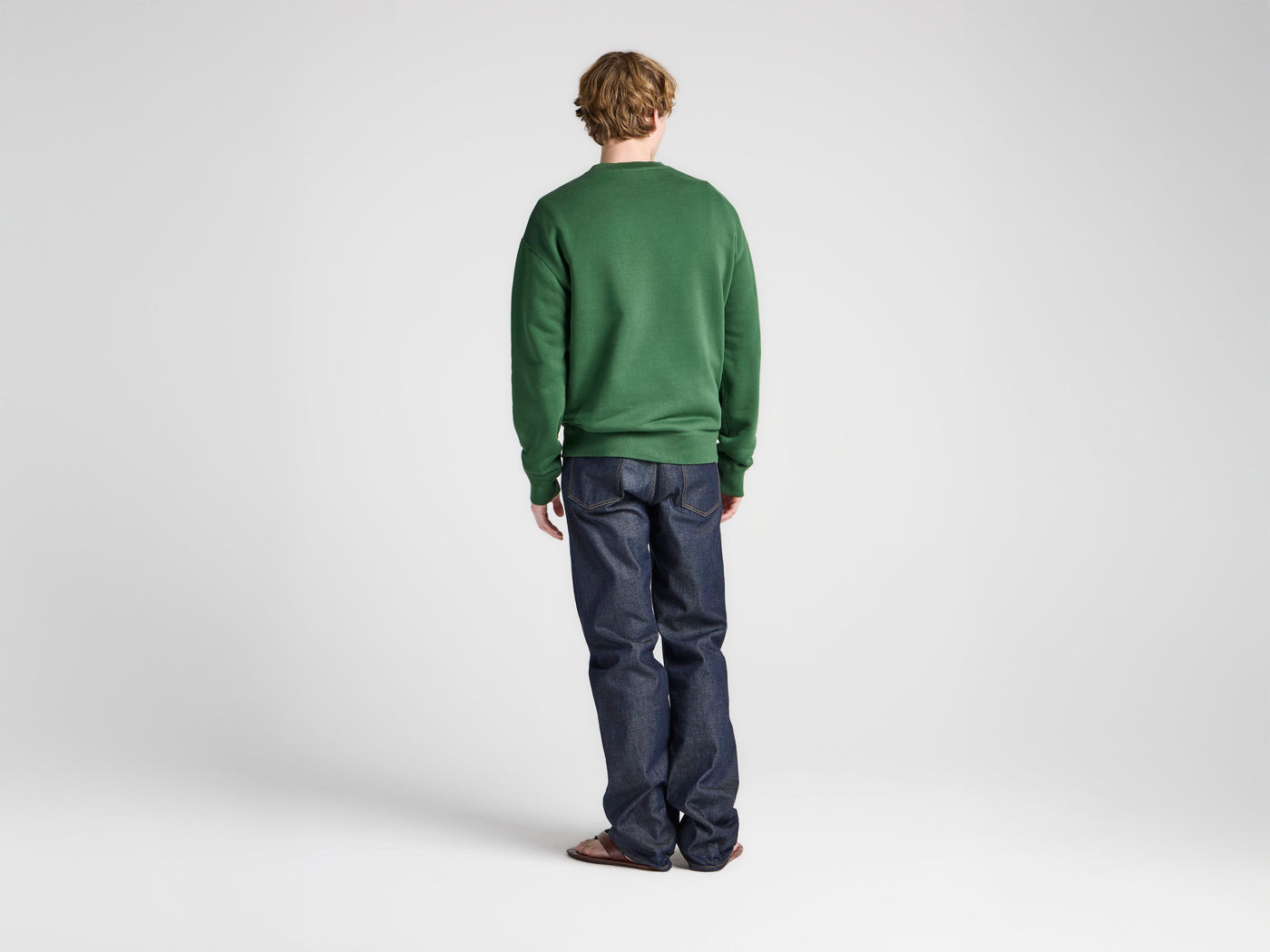 MENS SCATTERED LETTERS SWEATSHIRT IN GREEN