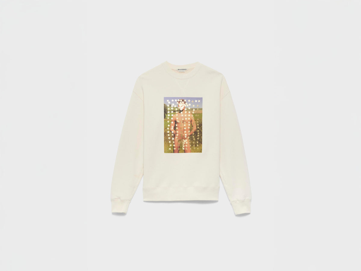 MENS STAR MAN SWEATSHIRT IN ECRU in ECRU JW0285PG1901241L | JW 