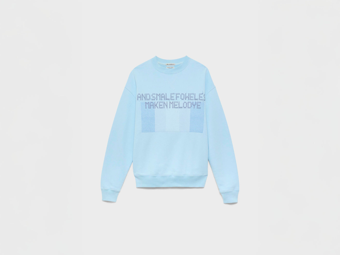 MENS PAINTED BIRDS SWEATSHIRT IN SKY BLUE