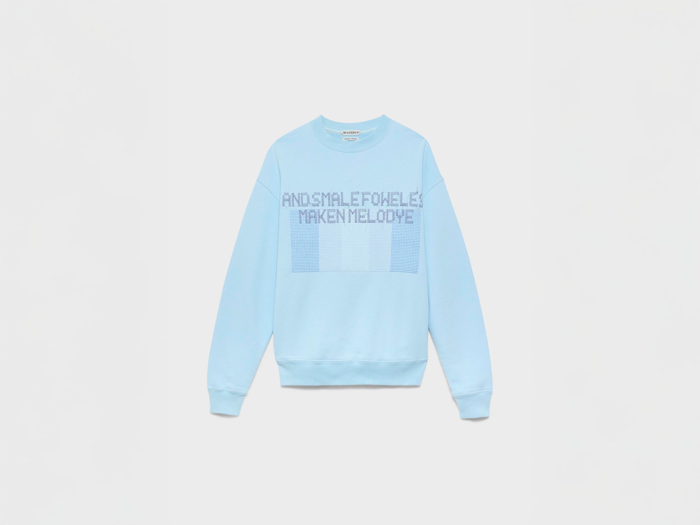 MENS PAINTED BIRDS SWEATSHIRT IN SKY BLUE