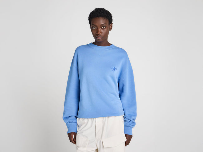 WOMENS RIBBON ANCHOR SWEATSHIRT IN WASHED BLUE