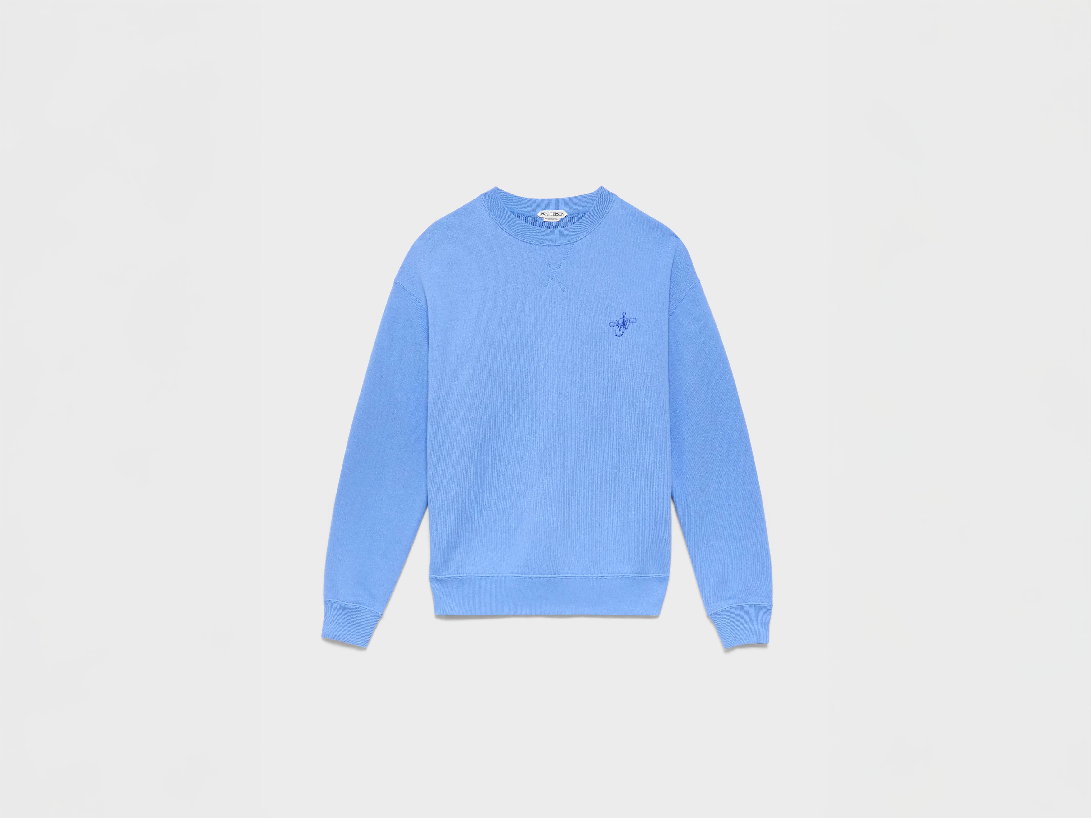 WOMENS RIBBON ANCHOR SWEATSHIRT IN WASHED BLUE in WASHED BLUE
