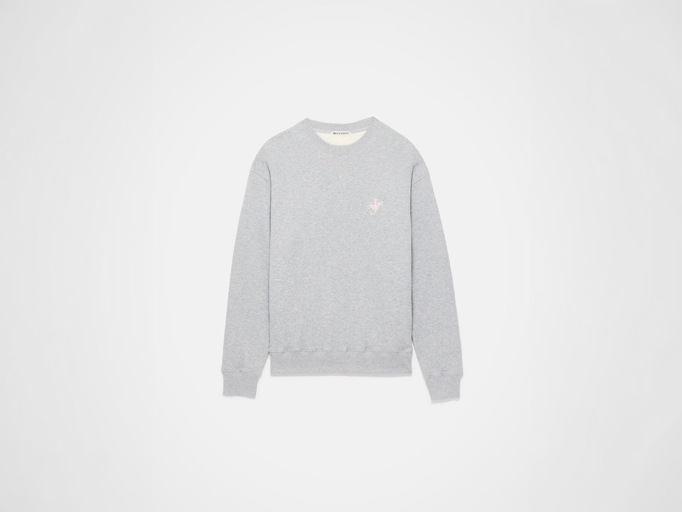 WOMENS RIBBON ANCHOR SWEATSHIRT IN MID GREY MELANGE