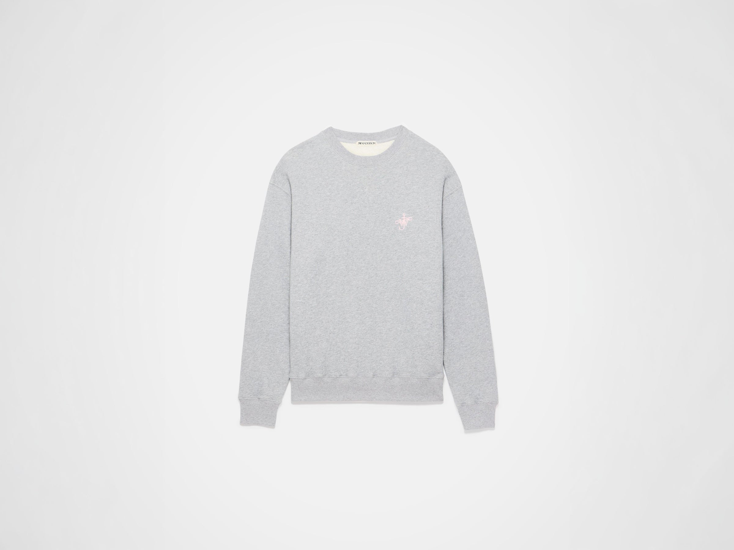 WOMENS RIBBON ANCHOR SWEATSHIRT IN MID GREY MELANGE