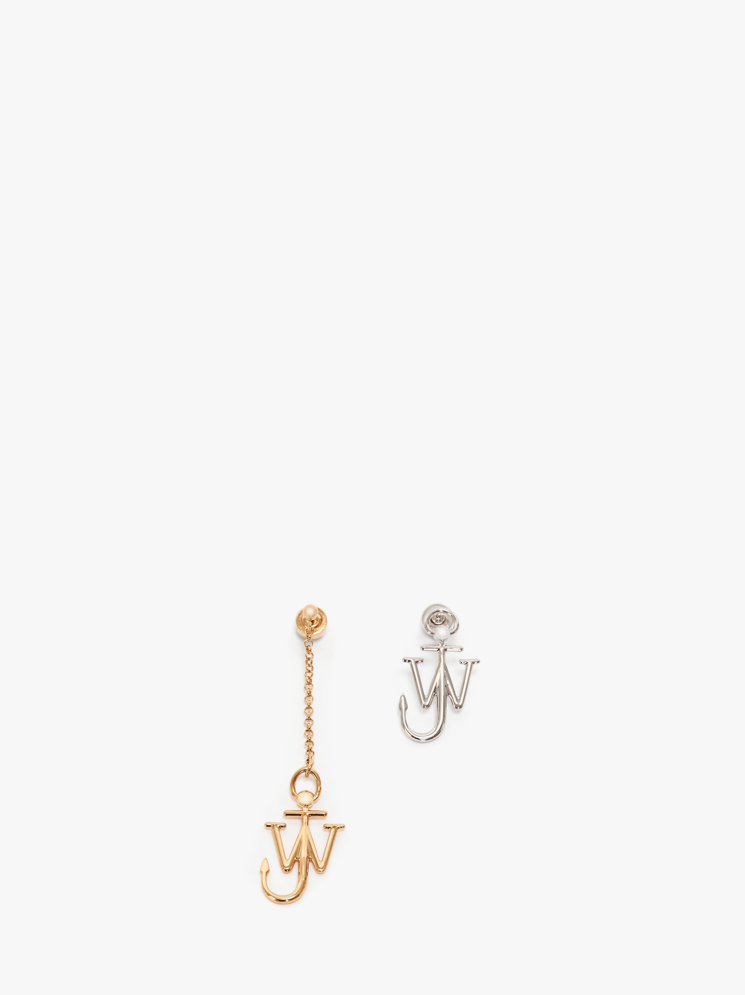 CL_ASYMMETRIC ANCHOR EARRINGS - SILVER TONE/GOLD_JY0067OT0029