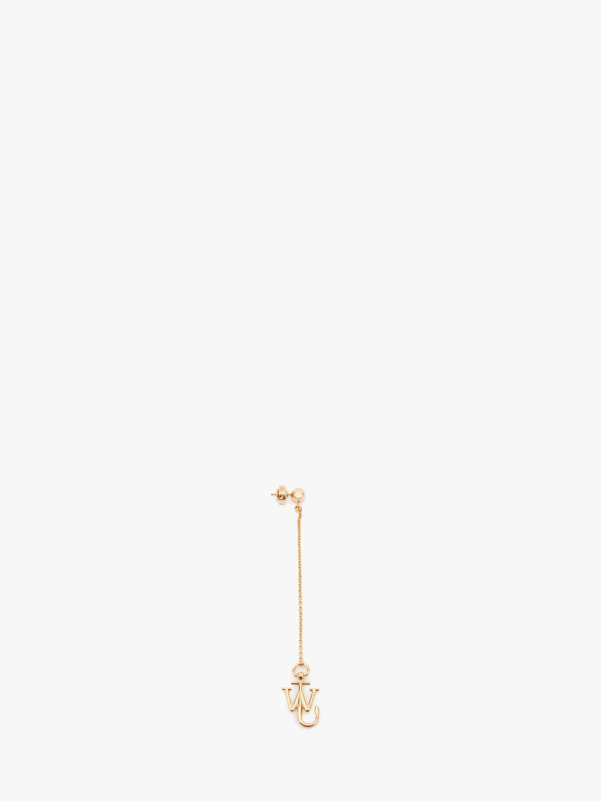 ASYMMETRIC DROP CHAIN ANCHOR EARRINGS