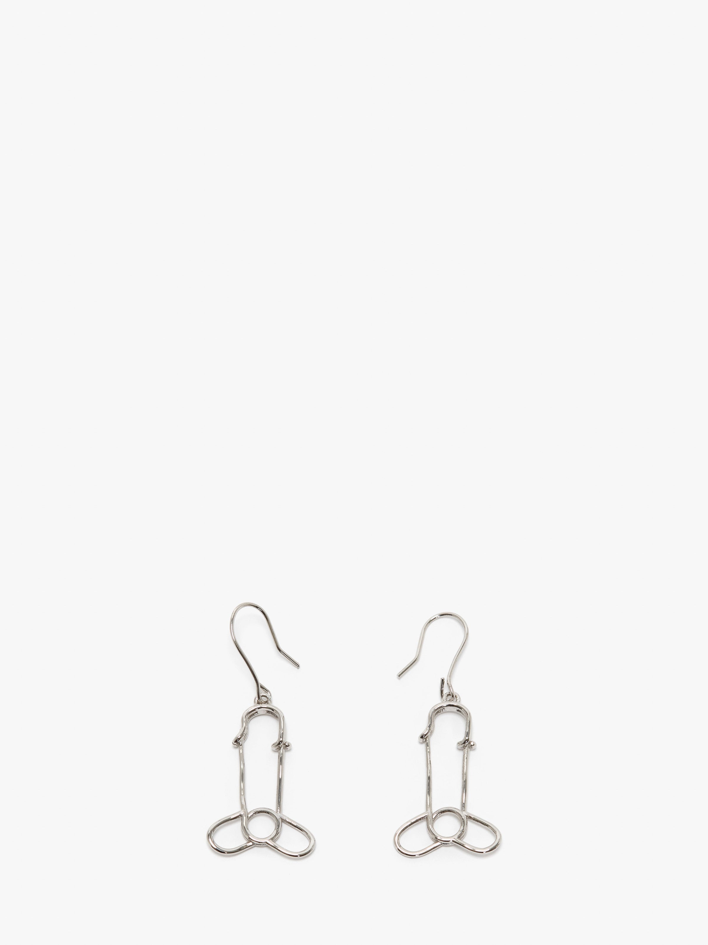CL_PENIS PIN DROP EARRINGS - SILVER TONE_JY0214OT0023