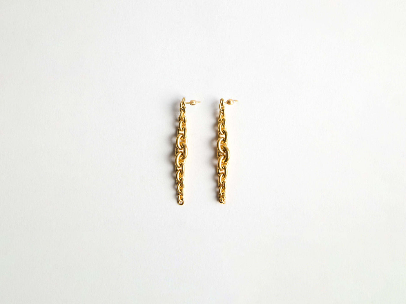 chain earrings gold Product Front 2
