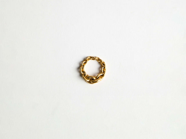 CHAIN-LINK RING IN 18KT YELLOW GOLD