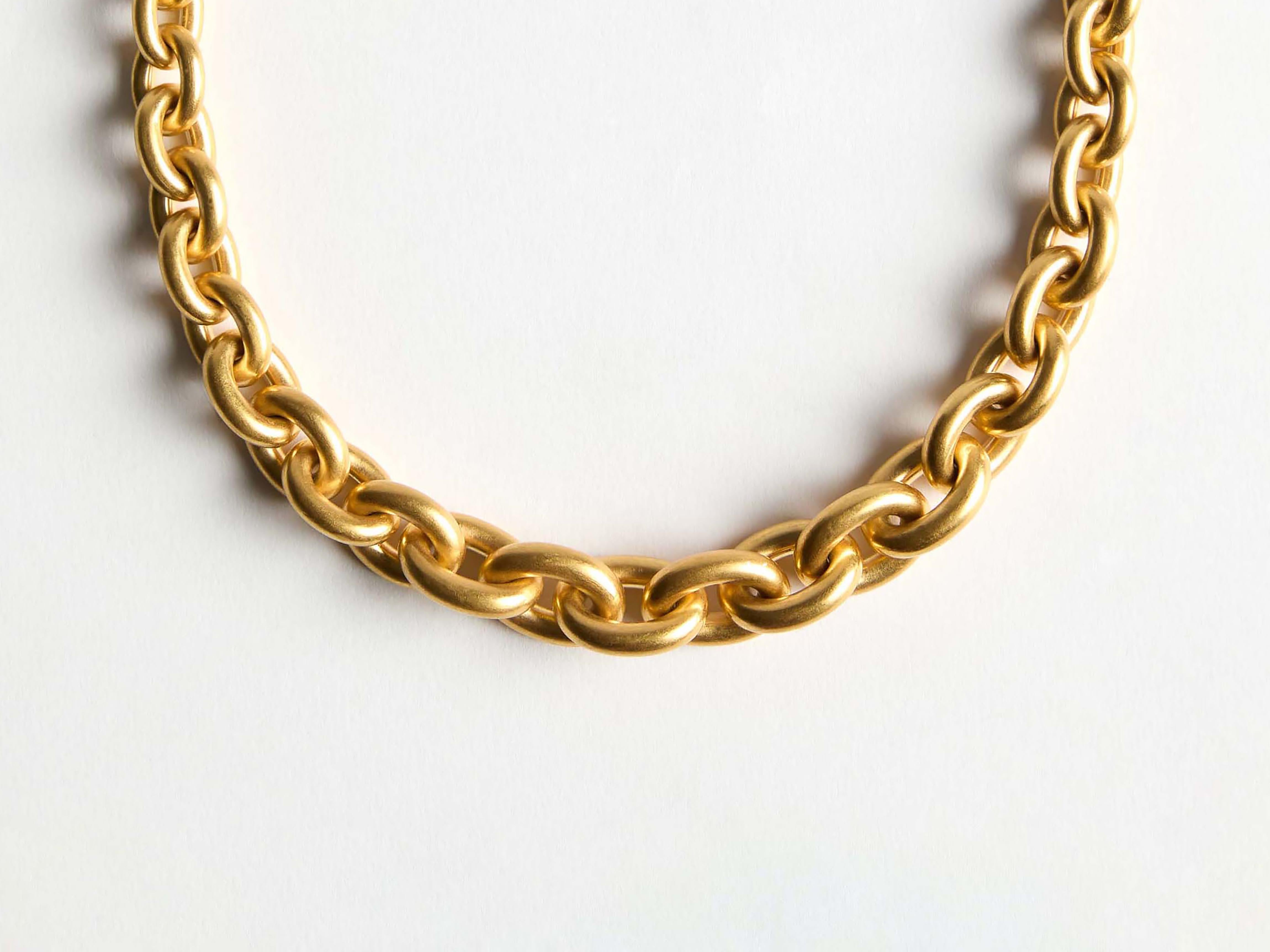CHAIN-LINK NECKLACE IN 18KT YELLOW GOLD in GOLD JY0276OT0089120O/S