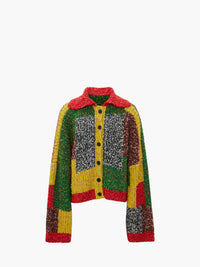 CL_ANCHOR PATCHWORK CARDIGAN - RED/ MULTI_KW0497YN0145