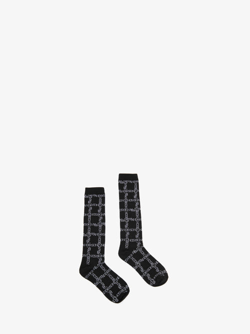 LONG SOCKS WITH LOGO GRID