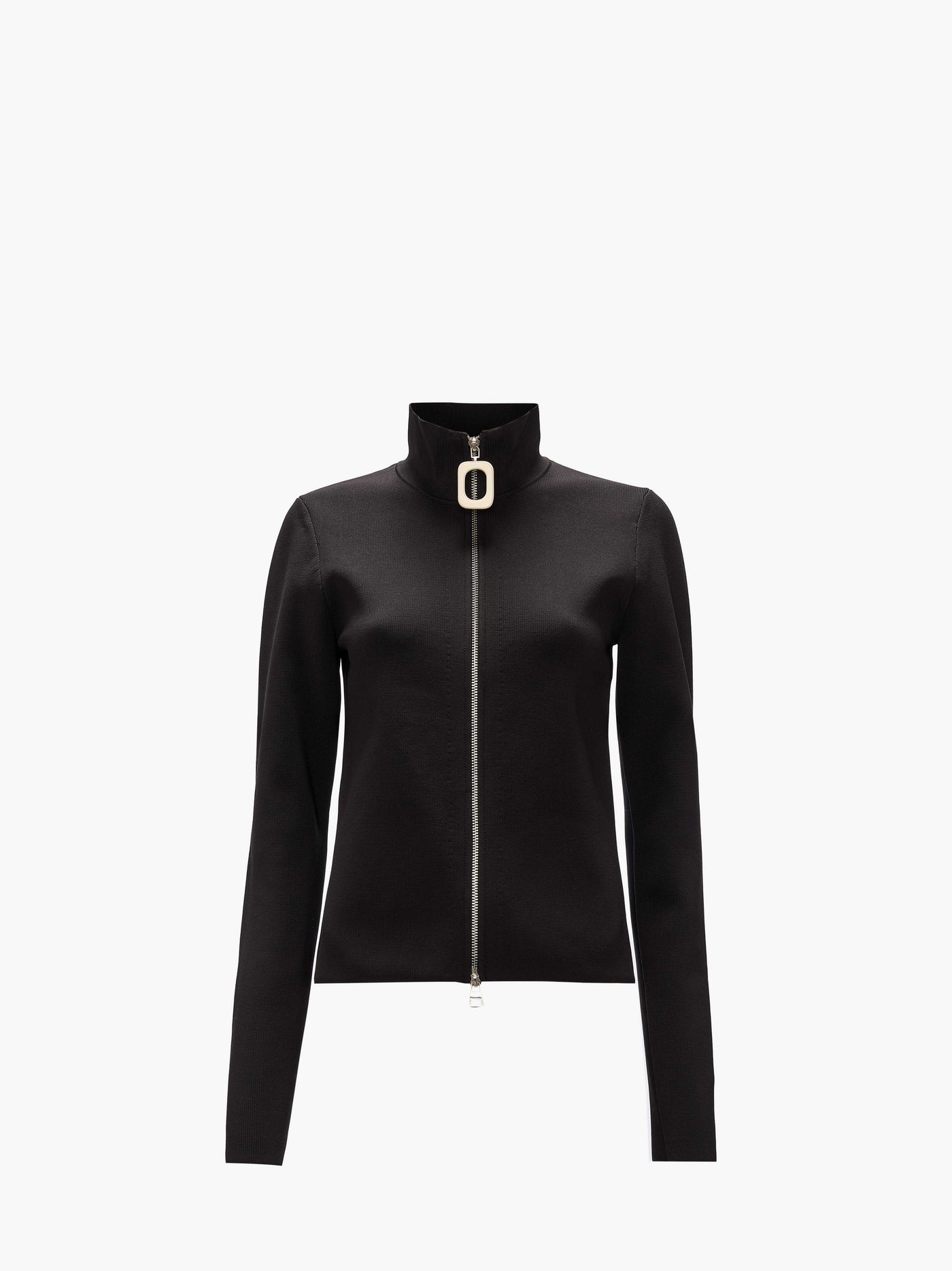 CL_FITTED ZIP UP CARDIGAN - BLACK_KW0995YN0287