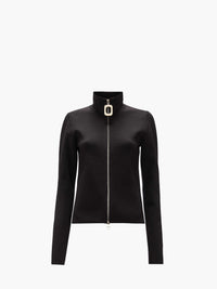CL_FITTED ZIP UP CARDIGAN - BLACK_KW0995YN0287
