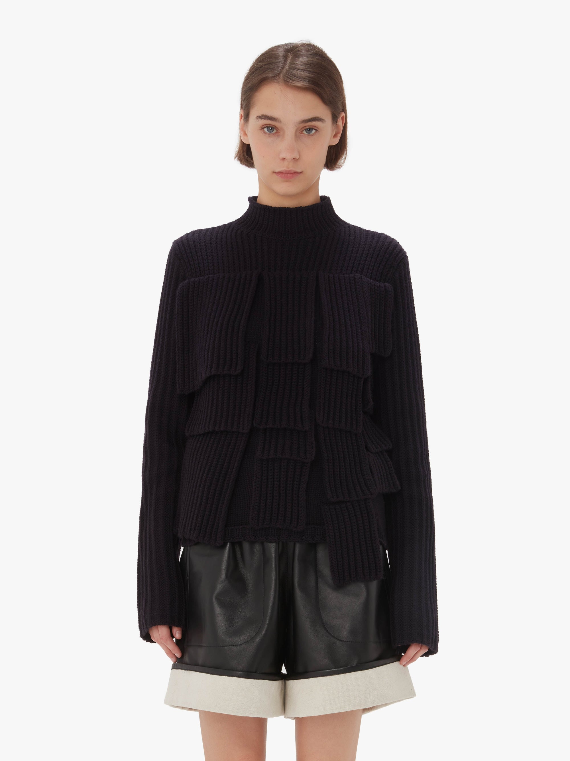 PANELLED FLAP SWEATER