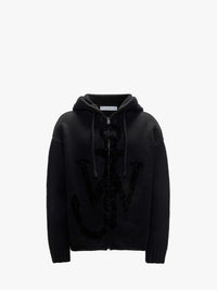 CL_ZIP THROUGH ANCHOR HOODIE - BLACK_KW1238YN0170