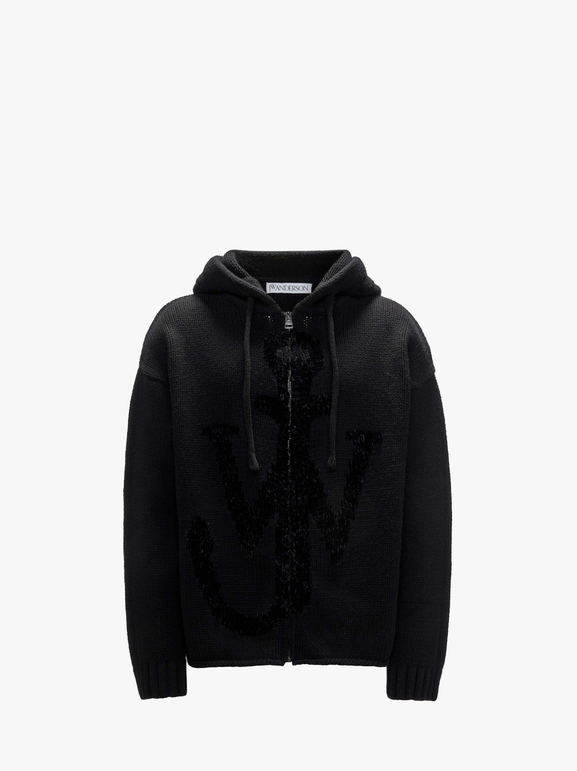 CL_ZIP THROUGH ANCHOR HOODIE - BLACK_KW1238YN0170