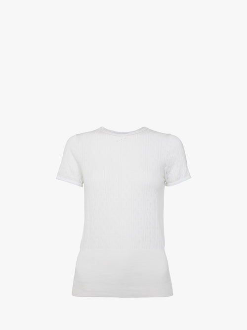 POINTELLE CAP SLEEVE TOP