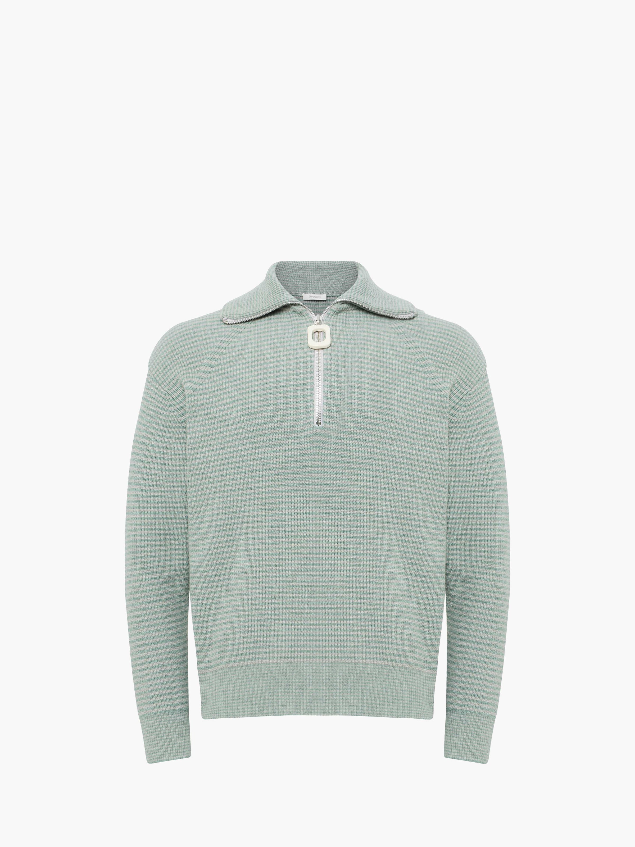 CL_HALF ZIP JUMPER - BLUE/BLACK_KW1285YN0408