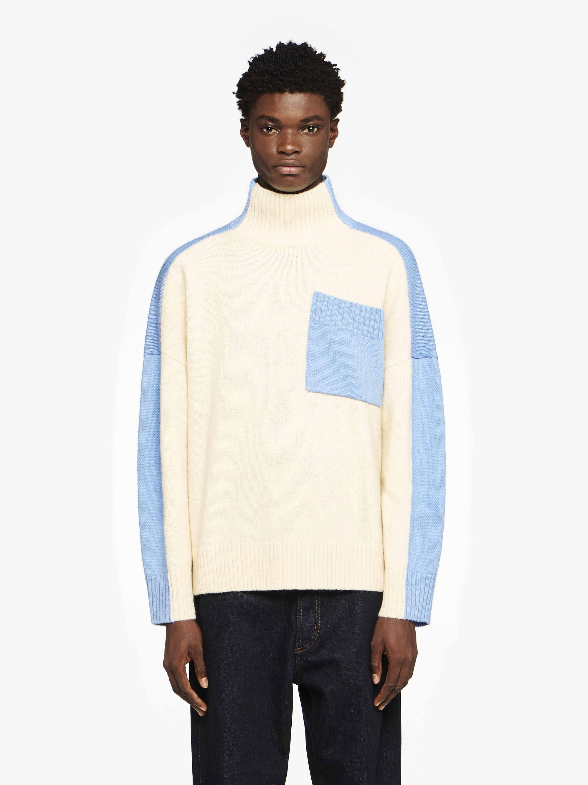 DUAL TONE PATCH POCKET TURTLENECK SWEATER – JW Anderson