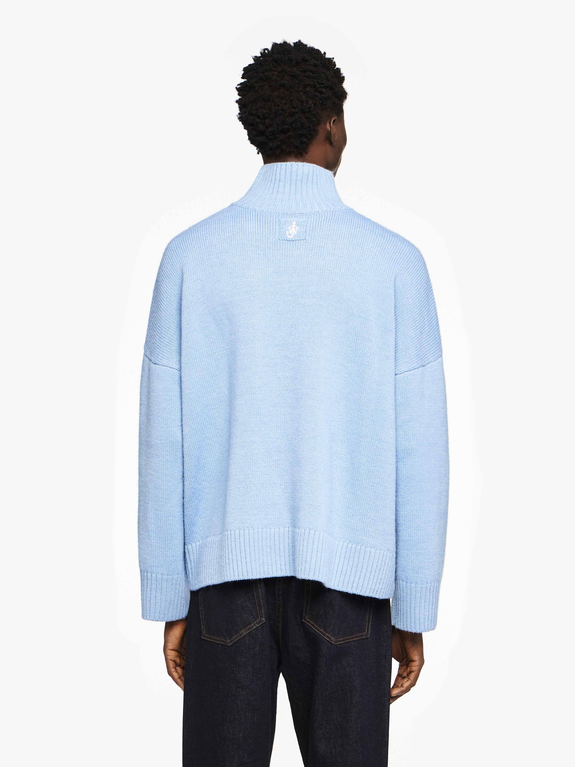 DUAL TONE - PATCH POCKET TURTLENECK SWEATER