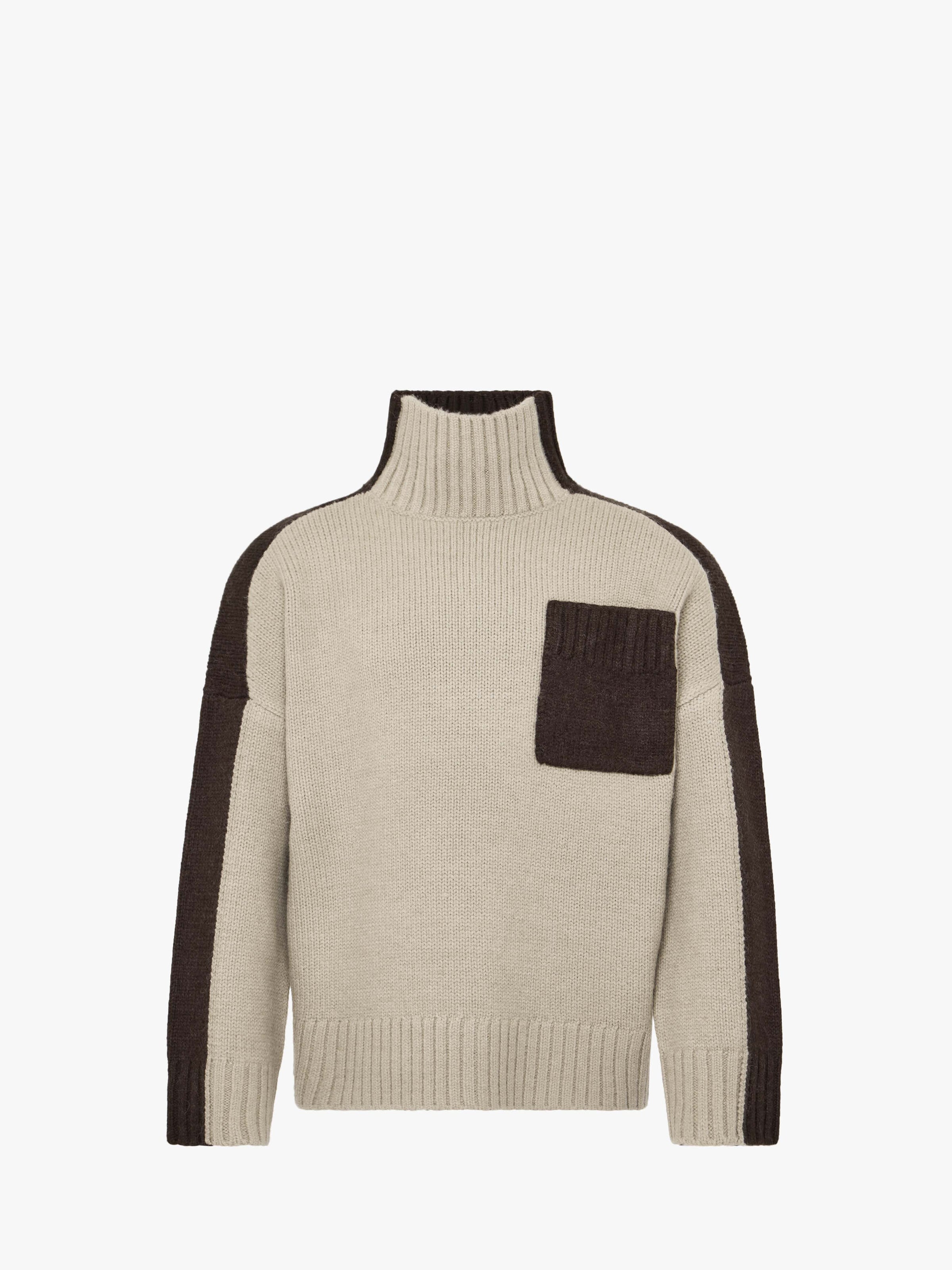 CL_TWO TONE PATCH POCKET JUMPER - NAVY/ELECTRIC LIME_KW1308YN0367